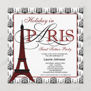 Convites Festa Paris Sweet Sixteen