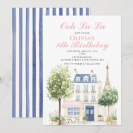 Convites Festa Parisiense de Café Tea de Paris Birthday