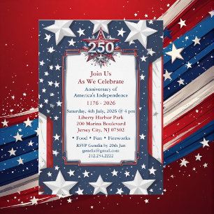 Convites Festa Patriótica de Aniversário de 250 anos ao est