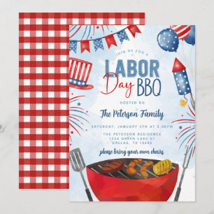 Convites Festa Patriótica de Churrasco do Dia do Trabalho