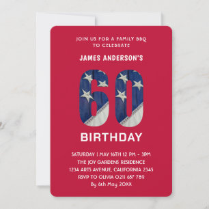 Convites Festa Personalizada de 60º aniversário do CHURRASC