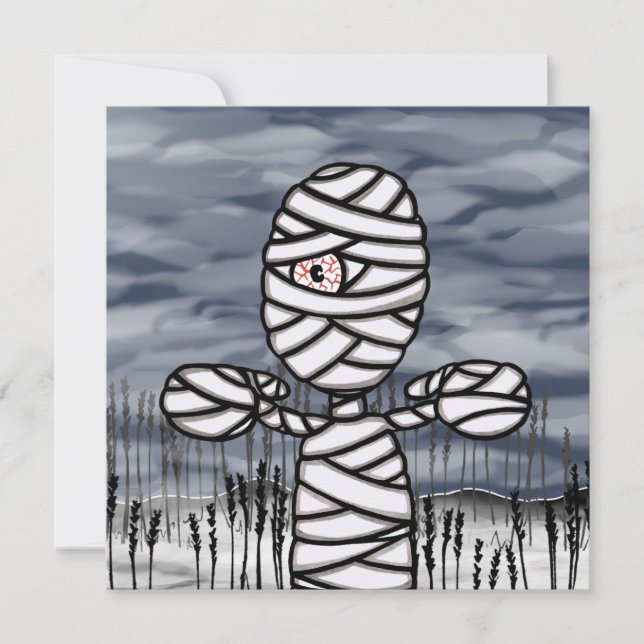 Convites Festa Personalizada de Horror Assustador da Mamãe  (Frente)