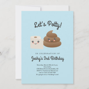 Convites Festa Personalizada Kawaii Cocô & Papel Higiênico