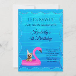 Convites Festa Personalizada na Piscina para Cachorros