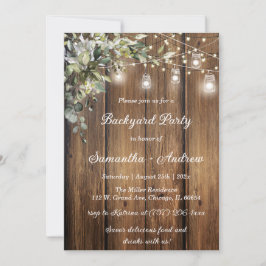 Convites Festa Personalizada no Quintal com Tema Rústico