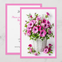 Festa Personalizada Petúnias Rosa Primavera