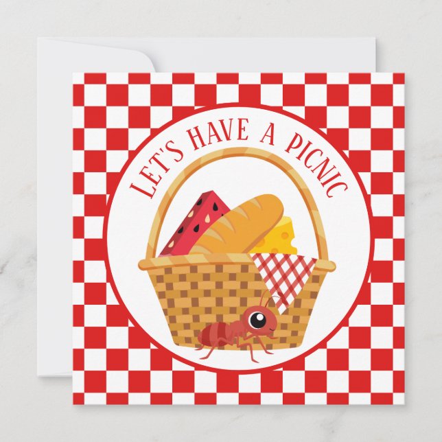 Convites festa piquenique bonita (Frente)