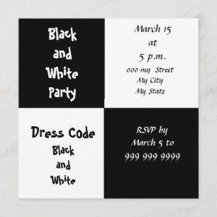 Convites Festa Preto e Branco