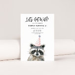 Convites Festa Raccoon Hids Kids Woodland Aniversário<br><div class="desc">Celebre o grande dia do seu pequeno com este adorável convite de aniversário de moto de aquarela! Apresentando uma charmosa guaxinim em um chapéu de festa, esta design de matas é perfeita para festas ao ar livre, aventuras florestais ou qualquer garoto que ama a natureza. Elementos de aquarela macia e...</div>