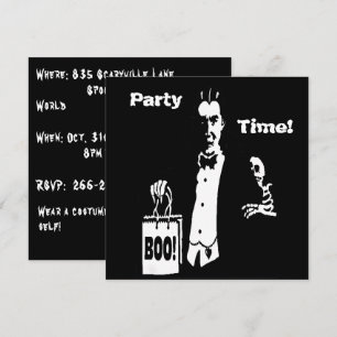 Convites Festa Retro do Vampiro Boo Tempo do Doce ou Traves