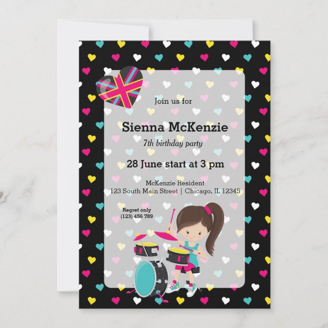 Convites Festa Rockstar (Frente)