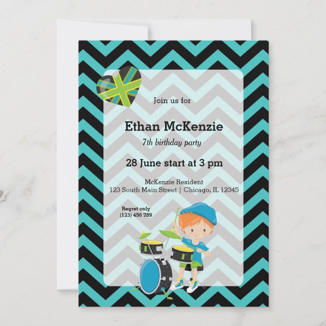 Convites Festa Rockstar (Frente)