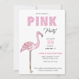 Convites Festa Rosa Flamingo