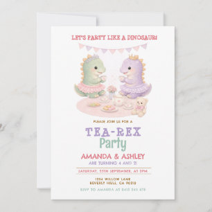 Convites Festa Roxo Pastel Como Um Dinossauro Aniversário C