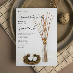 Convites Festa Rustic White Eggs Hatchelorette