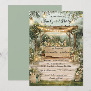 Convites Festa Rústica no Quintal para Imprimir