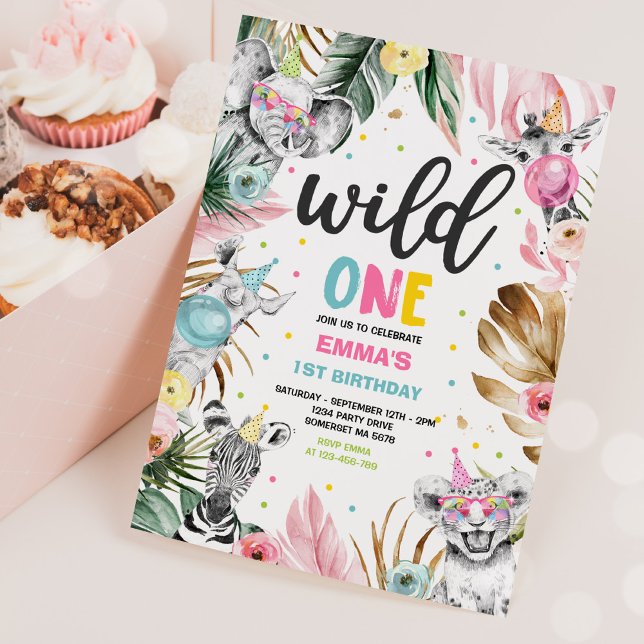 Convites Festa Selvagem Selvagem Safari, Dourada de Anivers (Criador carregado)