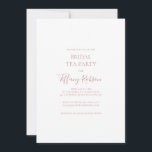 Convites Festa Simples de Chá de Rosa Dourada Bridal<br><div class="desc">Este simples convite de festas elegante de chá de noiva rosa de ouro é perfeito para o seu clássico casamento de ouro minimalista de rosa. Design apresenta a típica vintage mínima fonte de ouro emboscada contemporânea chic e delicada caligrafia formal romântica. É excelente para primavera, verão, outono ou casamentos de...</div>