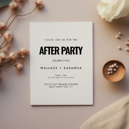Convites Festa simples e minimalista após o casamento