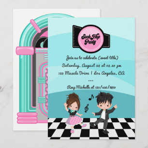 Convites Festa Sock Hop