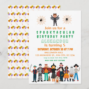 Convites Festa Spooktacular de Halloween de Aniversário de 
