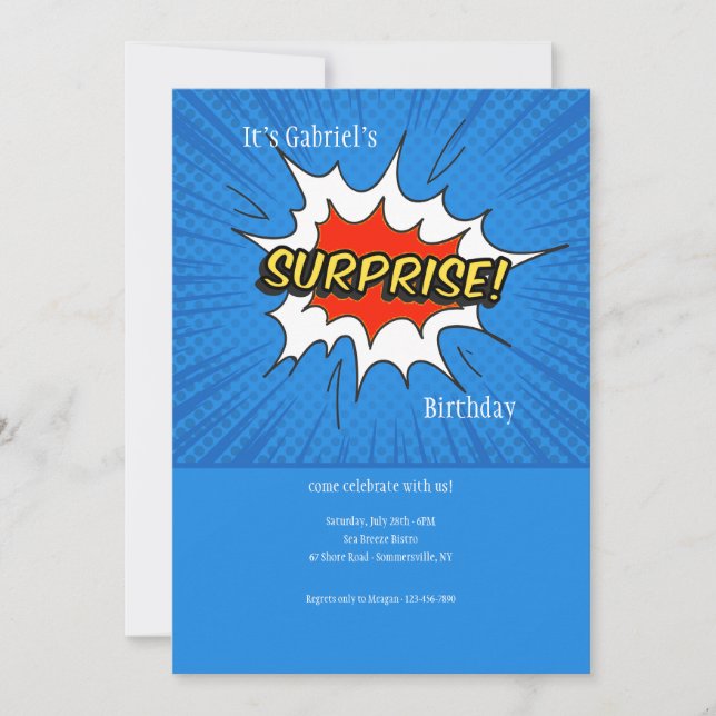 Convites Festa Surpresa (Frente)