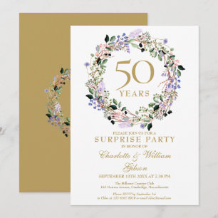 Convites Festa Surpresa Aniversário de 50 Anos de Casamento