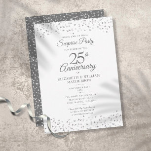 Convites Festa Surpresa de 25º Aniversário Corações de Amor