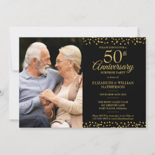 Convites Festa Surpresa de 50 Anos de Casamento 2 Fotos