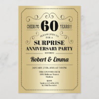 Festa Surpresa de 60º Aniversário - Dourado Preto