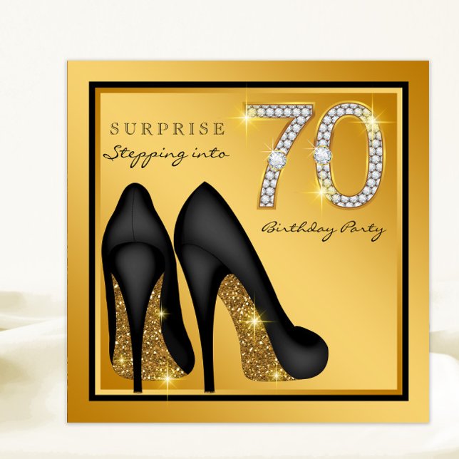 Convites Festa surpresa de 70 anos da mulher (Criador carregado)