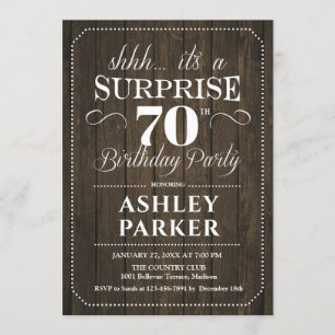 Convites Festa Surpresa de Aniversário de 70 Anos - Madeira