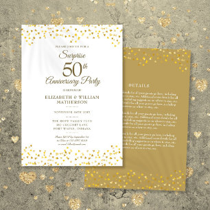 Convites Festa Surpresa de Aniversário de Casamento de 50 a