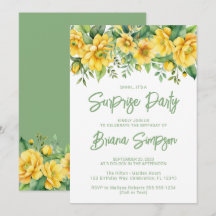 Festa Surpresa Floral em Verde e Amarelo Salvia