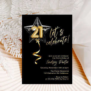 Convites Festa Surpresa, Vamos Celebrar,21, Vinte Um