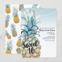 Festa Sweet 16 com Luzes de Natal e Abacaxi Tropic