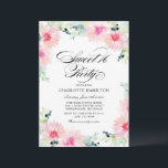 Convites Festa Sweet 16 Floral Rosa Aquarela<br><div class="desc">Dálhias rosa aquarela suave e folhagens delicadas enquadram caligrafia elegante soletrando "Festa Sweet 16" neste convite de aniversário floral romântico Sweet 16, terminado com um verso de bolinhas rosa coordenado. Uma escolha feminina linda para celebrações de décimo sexto aniversário, festas de jardim e eventos de brunch. Todo o texto, incluindo...</div>