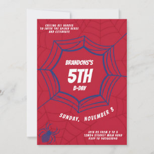 Convites Festa Tema Super-Herói Aranha Web Aniversário Cria