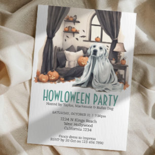 Convites Festa temática de Halloween para cães Howloween Di