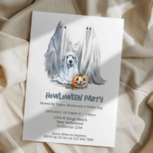 Convites Festa temática de Halloween para cães Howloween Di
