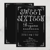 Festa Temática Preto e Branco Antiga Doce 16 Anos