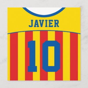 Convites Festa Temida Soccer Jersey convida Modelo