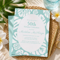 Festa Tropical de Aniversário de 50 anos Verde Men