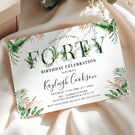 Convites Festa Tropical de Greenerescência Tropical de 40 V