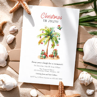Convites Festa Tropical de Natal em Julho