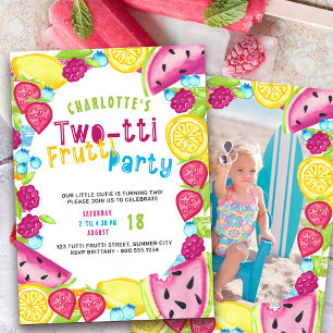 Convites Festa TWOtti Frutti 2º Aniversário Foto