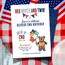 Convites Festa Vermelha, Branca e Dois segundos aniversário