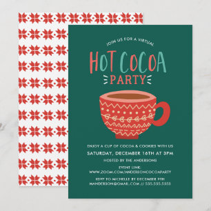 Convites Festa Virtual de Chocolate Quente de Natal