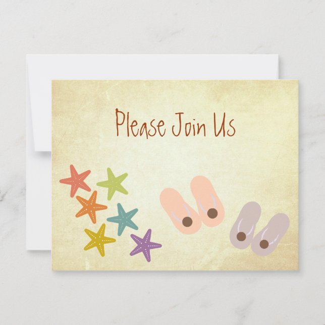 Convites Festa Whimsical Beach (Frente)