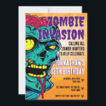 Convites Festa Zombie Birthday Halloween Kids<br><div class="desc">CHAMAR TODOS OS CAÇADORES ZOMBIE PARA AJUDAR A CELEBRAR ANIVERSÁRIO</div>